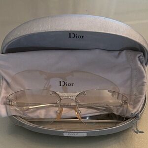 Dior Gold and Silver Rimless Eyewear